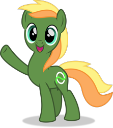 Size: 5332x6008 | Tagged: safe, artist:starcollider, derpibooru exclusive, oc, oc only, oc:thatusualguy, earth pony, pony, 2021 community collab, derpibooru community collaboration, absurd resolution, base used, looking at you, male, raised hoof, show accurate, simple background, solo, stallion, teenager, transparent background, vector