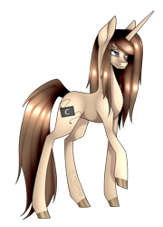 Size: 862x1200 | Tagged: safe, artist:minelvi, oc, oc only, pony, unicorn, hoof polish, horn, raised hoof, simple background, solo, transparent background, unicorn oc