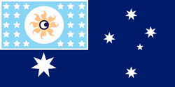 Size: 1200x600 | Tagged: safe, princess celestia, princess luna, g4, australia, australian flag, cutie mark, flag, flag of equestria, moon, sun