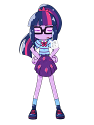 Size: 1668x2224 | Tagged: safe, alternate version, artist:batipin, sci-twi, twilight sparkle, equestria girls, g4, disappointed, female, hand on hip, looking at you, multiple variants, simple background, solo, sumashi gao, transparent background