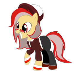 Size: 1200x1200 | Tagged: safe, artist:ebyd小豪, oc, oc only, earth pony, pony, 2021 community collab, derpibooru community collaboration, female, hat, mare, simple background, transparent background