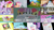 Size: 1986x1117 | Tagged: safe, edit, edited screencap, editor:quoterific, screencap, apple bloom, diamond tiara, princess celestia, rainbow dash, rarity, scootaloo, snails, snips, sweetie belle, twilight sparkle, g4, ponyville confidential, season 2, baby, baby apple bloom, cake, cakelestia, cutie mark crusaders, food, gabby gums, paper boat, printing press, rain, younger