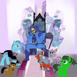 Size: 1500x1500 | Tagged: safe, crystal pony, pony, fanfic:skeletor master of the empire, crystal empire, fanfic art, fimfiction, skeletor