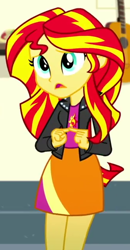 Size: 330x637 | Tagged: safe, screencap, sunset shimmer, equestria girls, g4, my little pony equestria girls: summertime shorts, pet project, cropped, solo