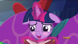 Size: 960x540 | Tagged: safe, screencap, twilight sparkle, alicorn, pony, a hearth's warming tail, g4, adorkable, animated, awkward, blushing, book, cute, dork, embarrassed, female, floppy ears, looking around, mare, solo, too cute, twilight sparkle (alicorn)