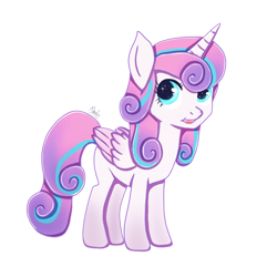 Size: 1024x1062 | Tagged: safe, artist:nnaly, princess flurry heart, alicorn, pony, g4, female, filly, older, older flurry heart, simple background, solo, sparkly eyes, transparent background