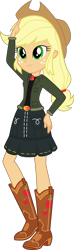 Size: 1215x4095 | Tagged: safe, artist:edy_january, applejack, equestria girls, g4, clothes, crossover, simple background, skirt, solo, transparent background, world of tanks