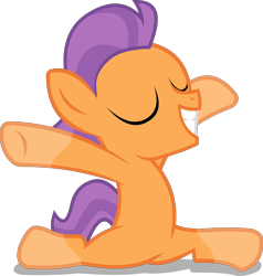 Size: 2000x2102 | Tagged: safe, artist:timidtremors, edit, editor:slayerbvc, vector edit, tender taps, earth pony, pony, g4, coat markings, colt, grin, high res, male, simple background, smiling, socks (coat markings), solo, splits, transparent background, vector
