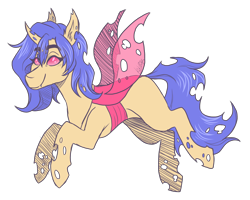 Size: 2500x2000 | Tagged: safe, artist:monnarcha, oc, oc only, changedling, changeling, high res, simple background, solo, transparent background
