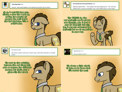 Size: 1502x1128 | Tagged: safe, artist:multimod, doctor whooves, time turner, earth pony, pony, lovestruck derpy, g4, comic, dialogue, male, necktie, solo, stallion
