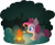 Size: 4000x3272 | Tagged: safe, artist:belka-sempai, pinkie pie, earth pony, pony, g4, campfire, chest fluff, colored pupils, female, food, forest, high res, leg fluff, lying down, mare, marshmallow, mouth hold, ponyloaf, profile, prone, simple background, solo, stick, transparent background