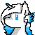 Size: 50x50 | Tagged: safe, artist:amgiwolf, oc, oc only, oc:blue wing, alicorn, pony, alicorn oc, animated, base used, blinking, bust, gif, horn, pixel art, simple background, solo, transparent background, wings