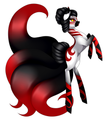 Size: 3100x3600 | Tagged: safe, artist:minelvi, oc, oc only, earth pony, pony, earth pony oc, hair bun, high res, multiple tails, rearing, simple background, solo, transparent background