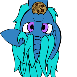 Size: 700x700 | Tagged: safe, artist:lightnys, oc, oc only, alicorn, pony, alicorn oc, cookie, food, horn, male, purple eyes, simple background, solo, transparent background, upside down, wings