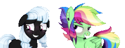 Size: 1500x582 | Tagged: safe, artist:tired-horse-studios, oc, oc only, oc:color crush, pegasus, pony, animated, base used, female, gif, magical lesbian spawn, mare, offspring, parent:rainbow dash, parent:tree hugger, parents:rainbowhugger, simple background, transparent background