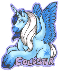 Size: 434x505 | Tagged: safe, artist:hollyann, oc, oc only, oc:cold star, alicorn, pony, alicorn oc, horn, simple background, traditional art, two toned wings, unshorn fetlocks, white background, wings