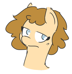 Size: 712x728 | Tagged: safe, artist:doodlegamertj, oc, oc only, earth pony, pony, brown hair, simple background, transparent background