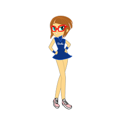 Size: 1909x1902 | Tagged: safe, artist:mario101, equestria girls, g4, cheer reader, cheer readers, equestria girls-ified, glasses, ryhthm heaven, simple background, solo, transparent background
