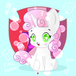 Size: 1200x1200 | Tagged: safe, sweetie belle, pony, unicorn, g4, cute, cutie mark, diamond, diasweetes, heart, heart eyes, music notes, solo, wingding eyes