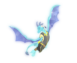 Size: 7000x5746 | Tagged: safe, artist:php178, derpibooru exclusive, princess ember, crystal dragon, dragon, g4, clothes, cosplay, costume, crystalline, dragoness, eyes closed, female, flying, mortal kombat, simple background, smiling, solo, transparent background, wings