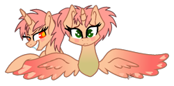 Size: 957x473 | Tagged: safe, artist:muhammad yunus, alicorn, pony, unicorn, 2018, aelita schaeffer, base used, code lyoko, diary, evil eyes, evil grin, female, grin, gritted teeth, heart, horror, implied lil miss rarity, lil miss aelita, mare, simple background, smiling, transparent background, wings, xana