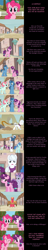 Size: 2000x10388 | Tagged: safe, artist:mlp-silver-quill, big macintosh, double diamond, night glider, party favor, pinkie pie, sugar belle, earth pony, pegasus, pony, unicorn, comic:pinkie pie says goodnight, g4, angry, bad future, clothes, comic, crying, flashback, open mouth, our town, scarf, wagon