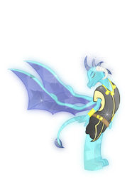 Size: 5858x7870 | Tagged: safe, alternate version, artist:php178, derpibooru exclusive, edit, editor:php178, princess ember, crystal dragon, dragon, g4, clothes, cosplay, costume, crystalline, dragoness, eyes closed, female, mortal kombat, simple background, smiling, solo, spread wings, standing, transparent background, wings