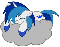 Size: 823x644 | Tagged: safe, artist:muhammad yunus, oc, oc only, oc:antefilms, pony, unicorn, base used, cloud, crying, eyes closed, floppy ears, male, sad, simple background, solo, sorrow, stallion, transparent background