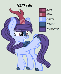 Size: 1700x2068 | Tagged: safe, artist:lominicinfinity, oc, oc only, oc:rain fall, kirin, female, reference sheet, simple background, solo