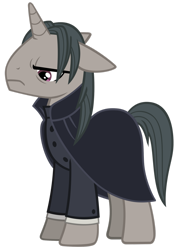 Size: 1280x1805 | Tagged: safe, artist:andoanimalia, professor flintheart, pony, unicorn, a hearth's warming tail, g4, clothes, male, severus snape, simple background, solo, stallion, transparent background, vector