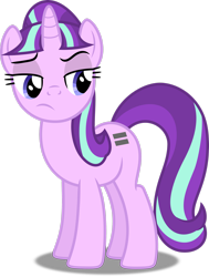 Size: 2130x2815 | Tagged: safe, artist:dashiesparkle, starlight glimmer, pony, unicorn, g4, equal cutie mark, female, high res, lidded eyes, mare, raised eyebrow, s5 starlight, simple background, solo, transparent background, unamused, vector
