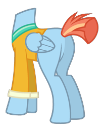 Size: 1061x1313 | Tagged: safe, artist:whiteplumage233, windy whistles, pony, g4, butt, headless, plot, simple background, solo, transparent background, windyass