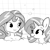 Size: 3000x3000 | Tagged: safe, artist:tjpones, sunset shimmer, human, pony, unicorn, equestria girls, g4, bath, bathing, bathing together, black and white, bubble bath, cute, duo, female, grayscale, high res, human ponidox, looking at each other, mare, monochrome, self ponidox, shimmerbetes, smiling, smiling at each other