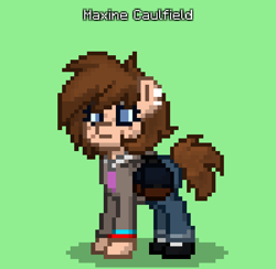 Size: 498x486 | Tagged: safe, pony, pony town, female, green background, life is strange, maxine caulfield, simple background, solo