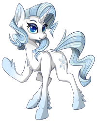 Size: 1154x1445 | Tagged: safe, artist:calena, oc, oc only, oc:frosty sharp, pony, unicorn, 2021 community collab, derpibooru community collaboration, cute, not rarity, simple background, solo, transparent background