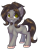 Size: 985x1287 | Tagged: safe, artist:falafeljake, oc, oc only, oc:fanciful dust, earth pony, pony, 2021 community collab, derpibooru community collaboration, blank flank, facial hair, goatee, simple background, transparent background