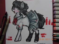 Size: 2828x2121 | Tagged: safe, artist:canadianpancake1, earth pony, pony, ayano aishi, high res, marker drawing, ponyfications, solo, traditional art