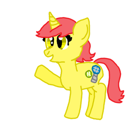 Size: 1280x1280 | Tagged: safe, artist:nightshadowmlp, oc, oc only, oc:game point, pony, unicorn, 2021 community collab, derpibooru community collaboration, female, firealpaca, mare, raised hoof, simple background, smiling, solo, transparent background