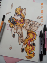Size: 2121x2828 | Tagged: safe, artist:canadianpancake1, oc, oc only, pegasus, pony, full body, high res, marker drawing, pony oc, simple background, solo, traditional art