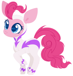 Size: 3000x3107 | Tagged: safe, artist:belka-sempai, fili-second, pinkie pie, earth pony, pony, g4, power ponies (episode), colored pupils, high res, lineless, power ponies, simple background, solo, transparent background