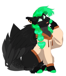 Size: 1416x1624 | Tagged: safe, artist:wanderingpegasus, oc, oc only, pegasus, pony, braid, chest fluff, simple background, solo, tongue out, transparent background