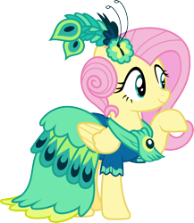 Size: 4000x4613 | Tagged: safe, artist:jeatz-axl, fluttershy, pegasus, pony, g4, absurd resolution, clothes, cute, dress, female, gala dress, mare, shyabetes, simple background, solo, transparent background, vector