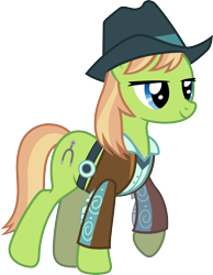 Size: 4000x5159 | Tagged: safe, artist:jeatz-axl, yuma spurs, earth pony, pony, g4, absurd resolution, appleloosa resident, clothes, female, hat, jacket, mare, simple background, solo, transparent background, vector