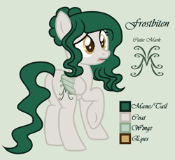 Size: 1408x1292 | Tagged: safe, artist:lominicinfinity, oc, oc only, oc:frostbiten, pegasus, pony, female, mare, reference sheet, simple background, solo, two toned wings, wings