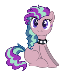 Size: 1300x1387 | Tagged: safe, artist:gallantserver, oc, oc only, oc:pop rock wave, pony, unicorn, choker, female, mare, simple background, solo, spiked choker, transparent background
