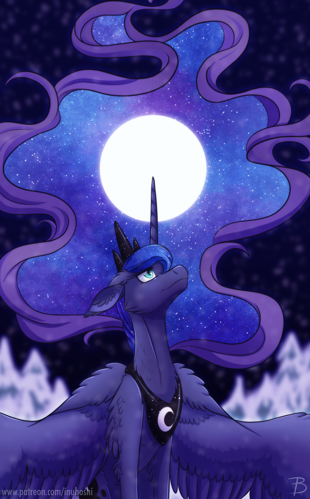 Safe Artist Inuhoshi To Darkpen Princess Luna Alicorn