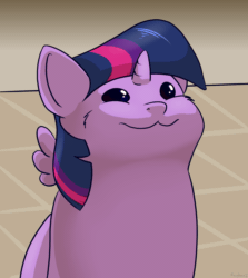 Size: 1754x1963 | Tagged: safe, artist:rainihorn, twilight sparkle, alicorn, cat, cat pony, original species, pony, g4, :3, :o, animated, cheek fluff, cute, female, gif, mare, meme, open mouth, ponified, ponified animal photo, ponified meme, pop, pop cat, sitting, smiling, twilight cat, twilight sparkle (alicorn)