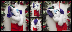 Size: 3870x1754 | Tagged: safe, artist:peruserofpieces, rarity, pony, unicorn, g4, bedroom eyes, christmas, christmas stocking, cute, female, flirting, garland, holiday, holly, leaning, looking at you, mare, peruserofpieces is trying to murder us, raribetes, smiling, smiling at you, solo