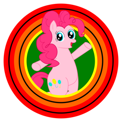 Size: 1200x1200 | Tagged: safe, artist:nate5700, pinkie pie, earth pony, pony, g4, bipedal, breaking the fourth wall, looking at you, solo, standing on two hooves