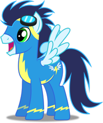 Size: 2236x2682 | Tagged: safe, artist:dashiesparkle, soarin', pegasus, pony, g4, .svg available, clothes, goggles, high res, male, simple background, solo, stallion, transparent background, uniform, vector, wonderbolts uniform